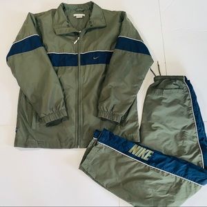 Vintage Nike Green Mens Sweat Suit, Tracksuit Sz M